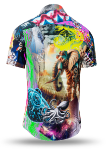 Camisa de verano para hombre CYBER ODYSSEY - 100 % algodón - 10...