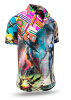 Camisa de verano para hombre CYBER ODYSSEY - 100 % algodón - 10 tallas, desde la XS hasta la 6XL - diseño excepcional - confección de primera calidad - tejidos fabricados en Alemania - edición limitada y exclusiva