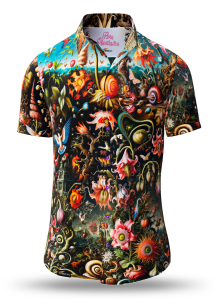 Camisa de verano para hombre FLORA PHANTASTICA - 100 % algodón -...