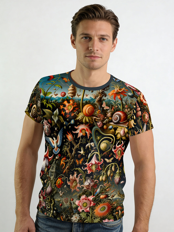 Camisetas originales para hombre - FLORA PHANTASTICA - 100 % algodón - GERMENS artfashion - Tallas de la S a la 5XL