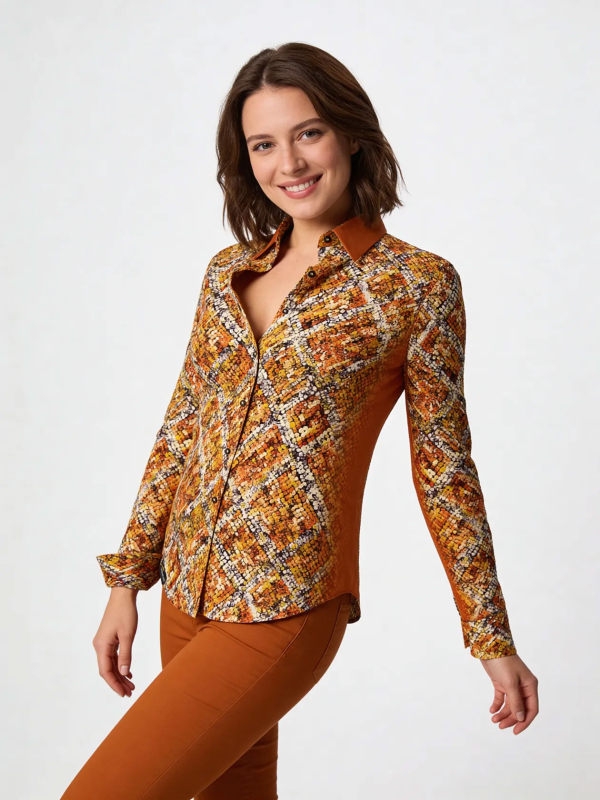 Blusa original para mujer - MIROUGE FALL - 100 % algodón - GERMENS artfashion - Tallas de la XS a la 3XL