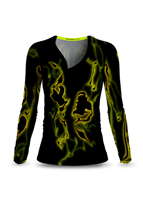 Langarmshirt Damen TERRA GREEN - GERMENS artfashion – 100 % Baumwolle