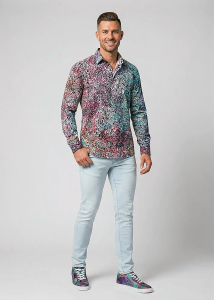 Descubre las coloridas camisas de botones para hombre FRAXI MULTISE...