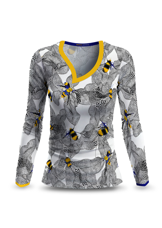 Langarmshirt Damen BEENIUS MIT BIENEN - GERMENS artfashion – 100 % Baumwolle