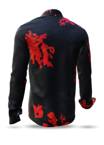 Descubre las coloridas camisas de hombre con botones EMBER BLACK -...