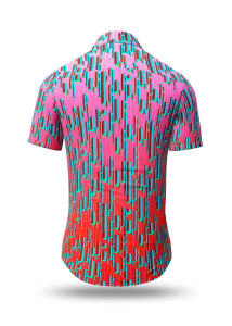 Camisa de verano para hombre STALACNITE RED - 100 % algodón - 10...