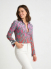 ausgefallene Damenbluse für Damen - STALACNITE RED - 100 % Baumwolle - GERMENS artfashion - Größen XS bis 3XL