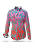 ausgefallene Damenbluse für Damen - STALACNITE RED - 100 % Baumwolle - GERMENS artfashion - Größen XS bis 3XL