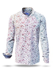 Descubre las coloridas camisas de hombre con botones FLOREL BLANC -...