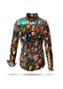 ausgefallene Damenbluse für Damen - FLORA PHANTASTICA - 100 % Baumwolle - GERMENS artfashion - Größen XS bis 3XL