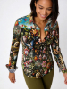 ausgefallene Damenbluse für Damen - FLORA PHANTASTICA - 100 % Baumwolle - GERMENS artfashion - Größen XS bis 3XL