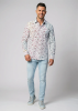 Descubre las camisas de colores para hombre FLOREL BLANC - 100 % algodón