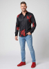 Discover colorful button up shirts for men EMBER BLACK - 100% cotton