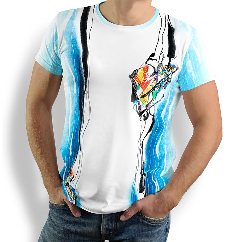 ausgefallene T-Shirts für Männer - TIKITIKI – 100 % BW - 100 % Baumwolle - GERMENS artfashion - Größe 4XL