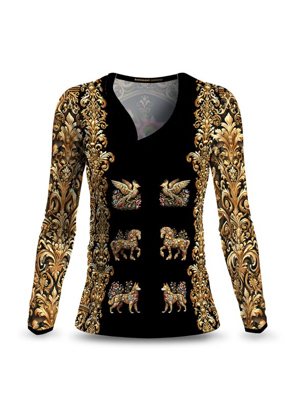 Langarmshirt Damen BAROQUENT - GERMENS artfashion – 100 % Baumwolle – Größe M
