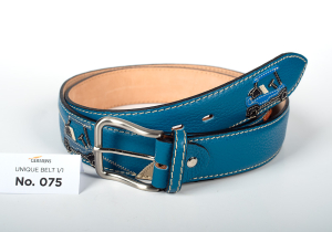 Cinturón de cuero para hombre «Golfsport» - Pieza única n.º 075