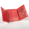 Monedero rojo para mujer y hombre con piel de becerro DUBLIN y protección RFID