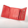 Monedero rojo para mujer y hombre con piel de becerro DUBLIN y protección RFID