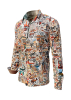 Long Sleeve Button Up Shirts For Men beige shirt for men OUTBACK ESSENCE – GERMENS artfashion – 100 % Cotton - Size L