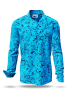 Descubre las camisas de colores para hombre GRAVUR BLUE - 100 % algodón
