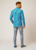 Herren Langarm Hemd GRAVUR BLUE – GERMENS artfashion – 100 % Baumwolle - Größe XL