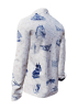 Herrenhemden Langarm ELBFLORENZ DRESDEN SANDPHIR – GERMENS artfashion – 100 % Baumwolle - Größe 3XL