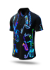 Herrenhemden Kurzarm NEON SAXOPHONE – GERMENS artfashion – 100 % Baumwolle - Größe 5XL