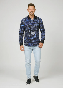 Camisa de manga larga «CHEMNITZ BUILDINGS BY NIGHT»