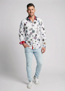 Descubre las coloridas camisas de hombre de KALEIDOSCOPE -...