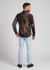 Button down Hemd RINGELKRINGEL IN DER NACHT – GERMENS artfashion – 100 % Baumwolle - Größe 4XL