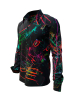 Button down Hemd RINGELKRINGEL IN DER NACHT – GERMENS artfashion – 100 % Baumwolle - Größe 5XL