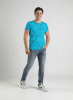 Camisetas molonas - GRAVUR BLUE - 100 % algodón - GERMENS artfashion - Talla XL