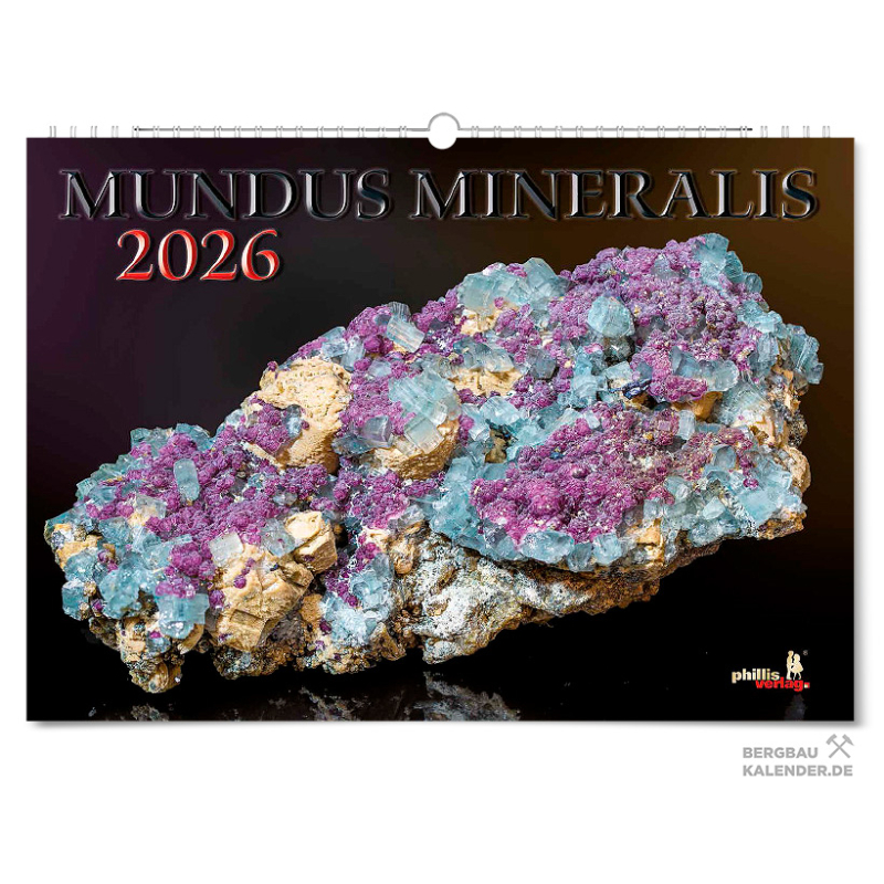 Ideas para regalos de Navidad: Calendario de minerales 2026 MUNDUS MINERALIS