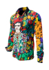 Hemd Herren BLUMEN MEXICOS – GERMENS artfashion – 100 % Baumwolle - Größe XS