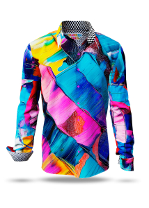 GEDANKENFARBEN buntes Hemd Herren - 100 % Baumwolle - GERMENS artfashion