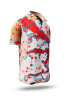 Sommerhemd Herren LAKE BLUE - 100 % Baumwolle - 10 Größen von XS - 6XL - außergewöhnliches Design - feinste Verarbeitung - Stoffe Made in Germany - limitiert und exklusiv