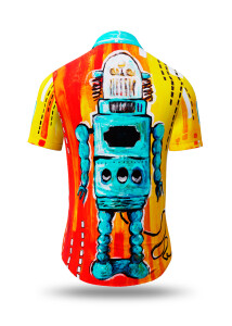 Camisa de verano para hombre RETRO ROBOT - 100 % algodón - 10...