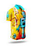Sommerhemd Herren RETRO ROBOT - 100 % Baumwolle - 10 Größen von XS - 6XL - außergewöhnliches Design - feinste Verarbeitung - Stoffe Made in Germany - limitiert und exklusiv
