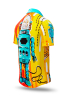 Herrenhemd Kurzarm RETRO ROBOT – GERMENS artfashion – 100 % Baumwolle - Größe M