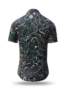 Camisa de verano para hombre NEKRODRAKE - 100 % algodón - 10 tallas...