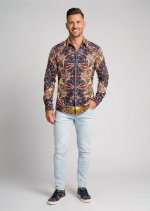 Descubre las coloridas camisas de hombre con botones de PASA - 100 %...