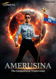 AMERUSINA - El triunvirato geopolítico - Camisetas para hombre -...