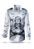 AMERUSINA - The Geopolitical Triumvirat - Camisas para hombre - 100 % algodón - GERMENS artfashion