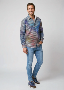 Descubre las coloridas camisetas para hombre de CUBO SPHERE: 100 % algodón