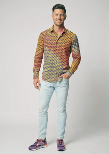 Descubre las coloridas camisas de hombre con botones de CUBO SUMMER -...