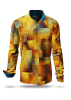 Entdecke bunte Hemden Herren DRACO GOLD - 100 % Baumwolle