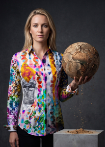 Blusa de mujer de la colección «SIEBEN AUF EINEN KLICK» - Cada talla está disponible solo una vez durante 7 días - Solo se pueden pedir 7 unidades durante una semana - Después, ya no volverá a estar disponible - Certificado personal y numerado a mano