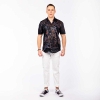 Sommerhemd Herren ZWEI ENGEL TANZEN AM VULKAN - 100 % Baumwolle - 10 Größen von XS - 6XL - außergewöhnliches Design - feinste Verarbeitung - Stoffe Made in Germany - limitiert und exklusiv