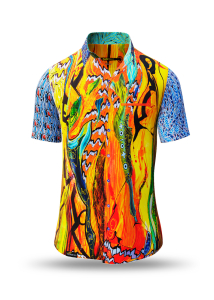 Sommerhemd Herren NIGHTSUN - 100 % Baumwolle - 10 Größen von XS - 6XL - außergewöhnliches Design - feinste Verarbeitung - Stoffe Made in Germany - limitiert und exklusiv