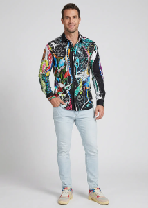 Descubre las coloridas camisas de hombre con botones PARADIES II -...